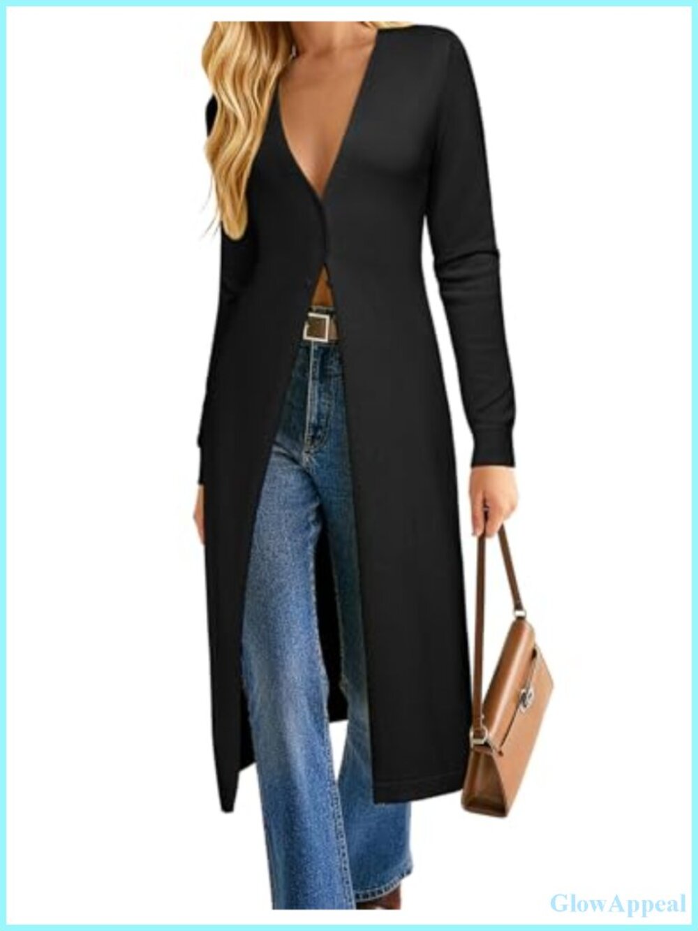 Lightweight Long Cardigan Duster Coat with Buttons